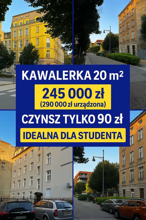 Mieszkanie dla studenta – 20 m², 245 tys., parking MEDIA MIEJSKIE