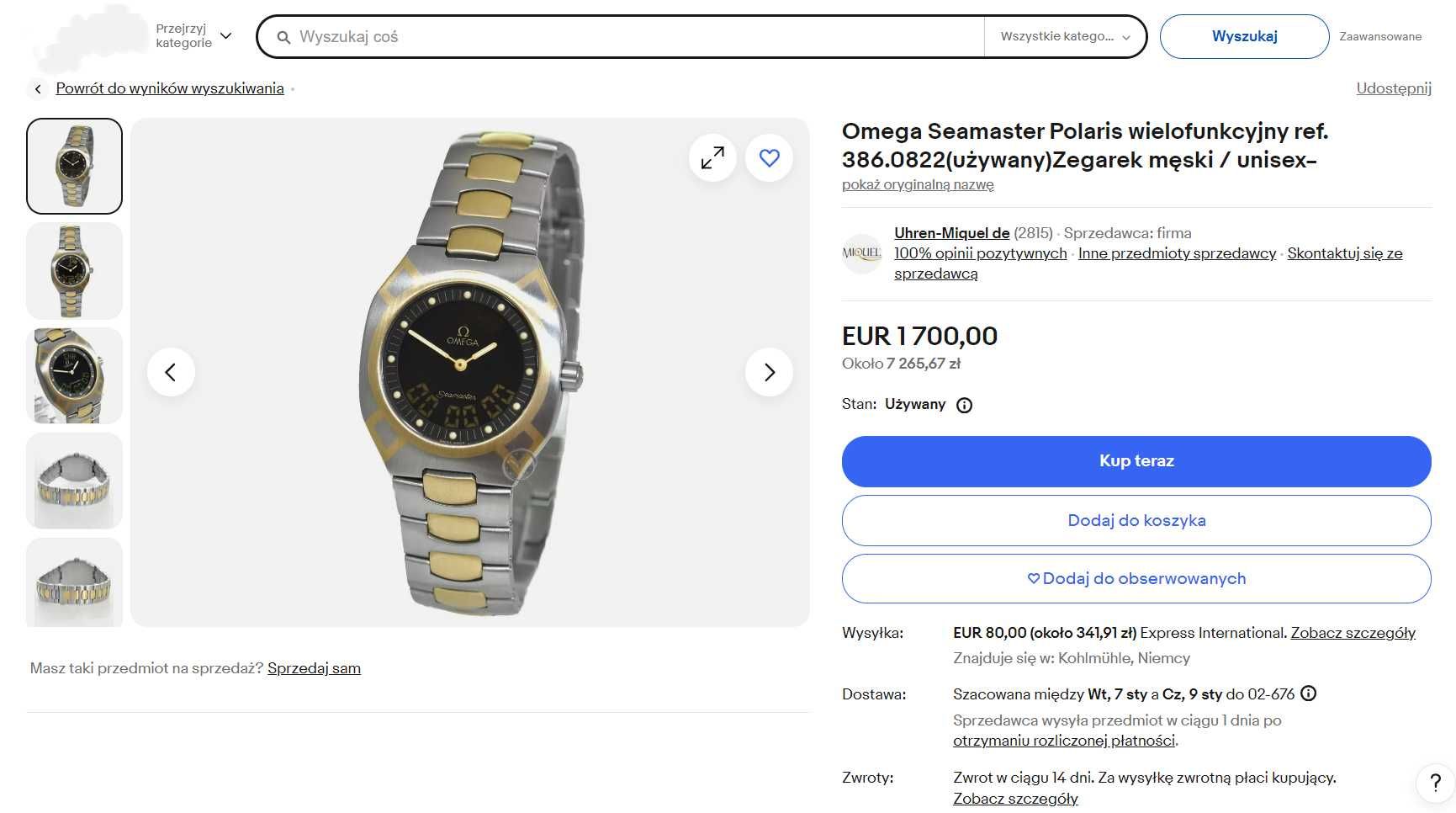 Zegarek „Omega Seamaster Polaris” Mulitifunktional Złoto 18k ! Unisex!