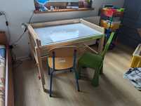Ikea flisat biurko dla dziecka regulowane + 2 krzesełka