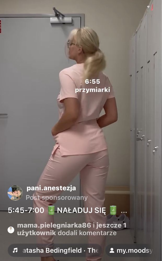 medyczny damski s 36 Scrubs moodsy uniform odzież medyczna robocza