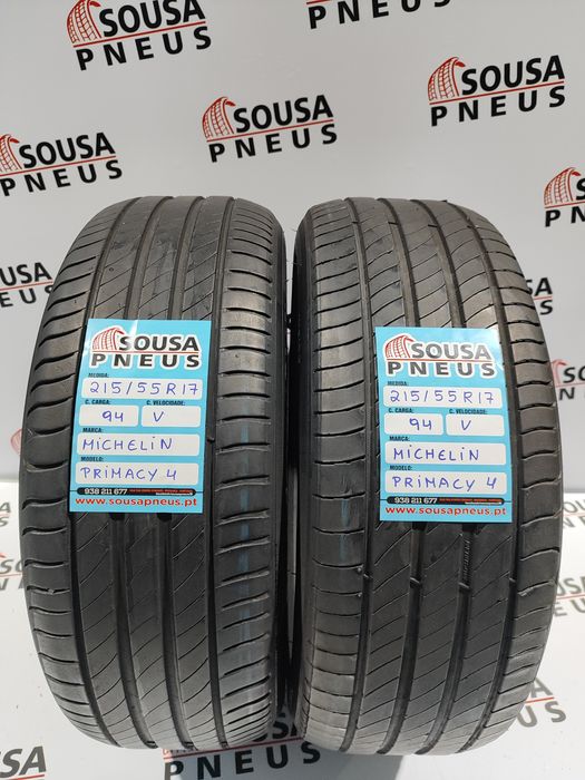 2 pneus semi novos 215-55R17 94v  Michelin Primacy 4 - Oferta Portes