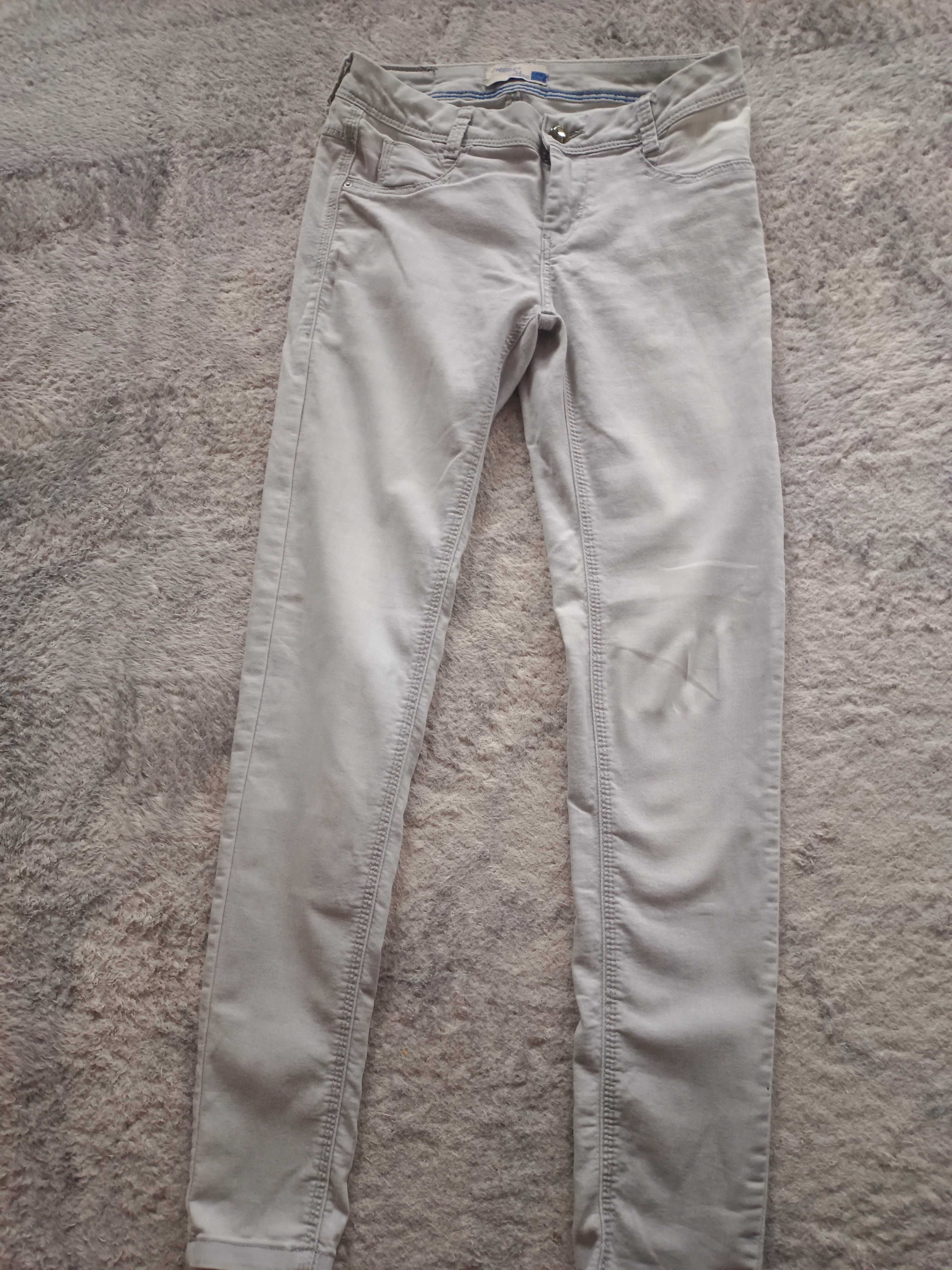 Jegginsy C&A 38, M, szare, miękki jeans, dopasowują się do sylwetki