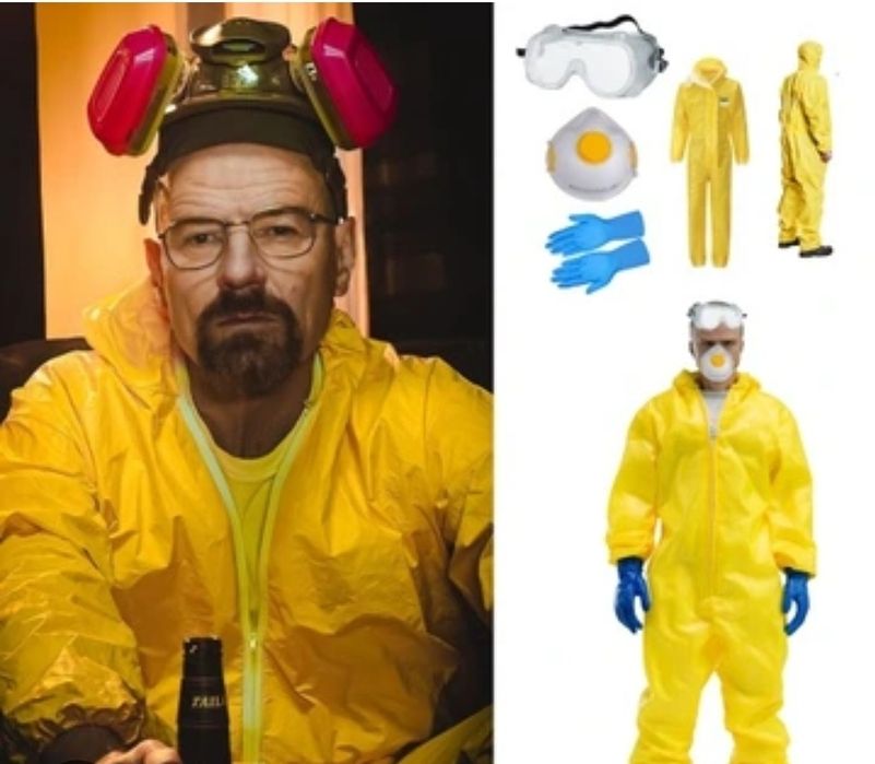 Kombinezon ochronny maska filtry zestaw Halloween