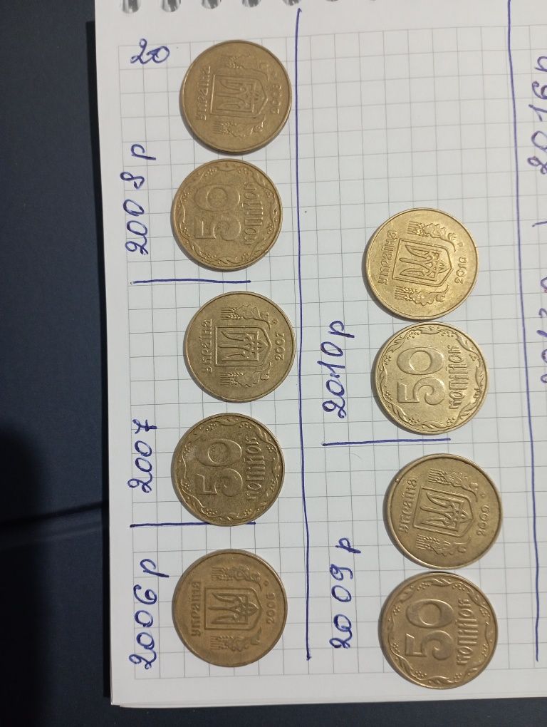 Продам монеты 50 к.-1 грн.