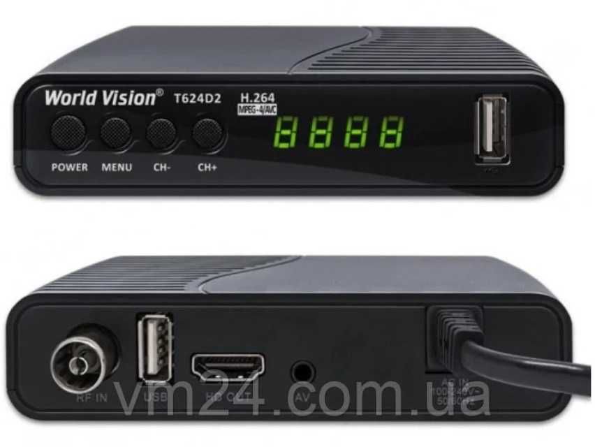 тюнер DVB Т2 тюнер World Vision T624D3\D2 IPTV плеер,YouTube,Цифровой