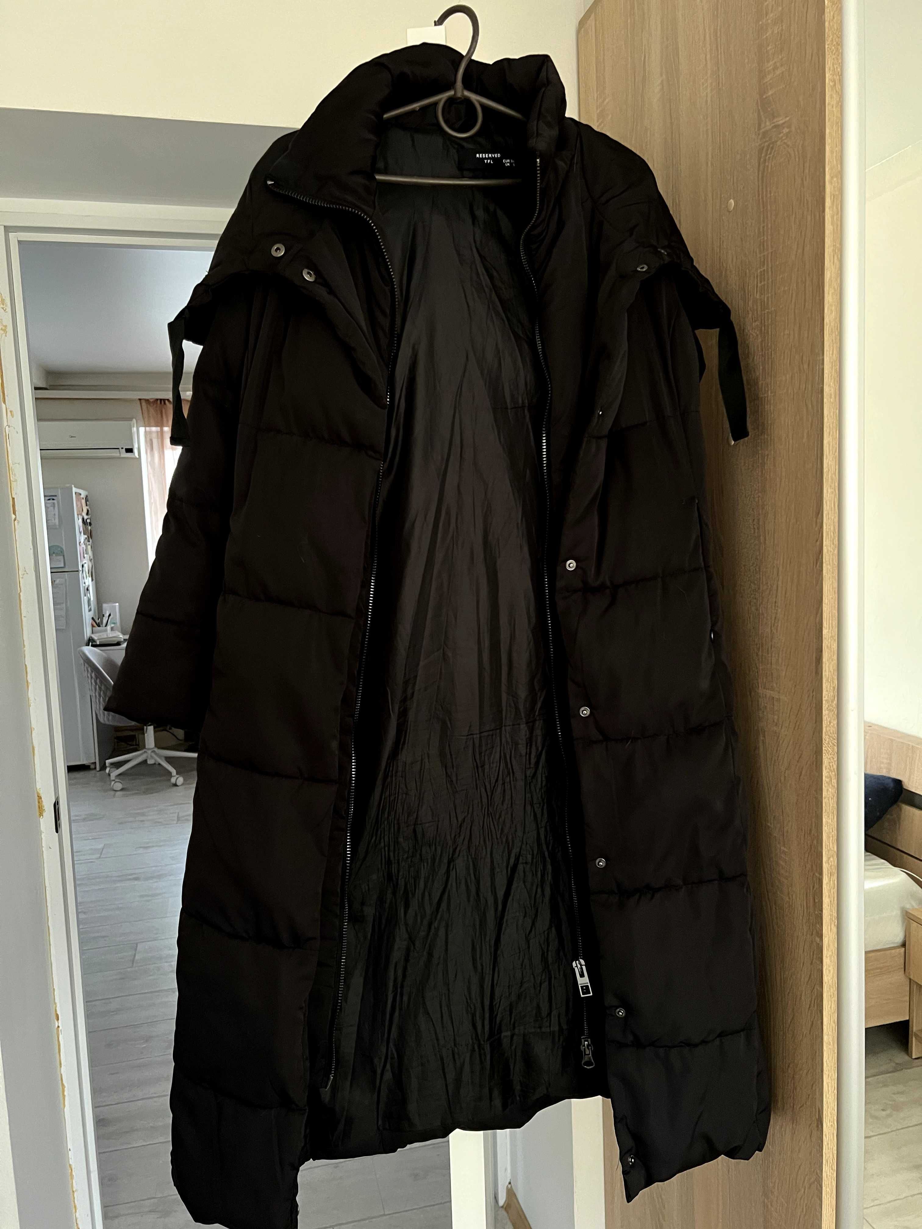 Пуховик чорний, Reserved, 34/6/XS-S розмір