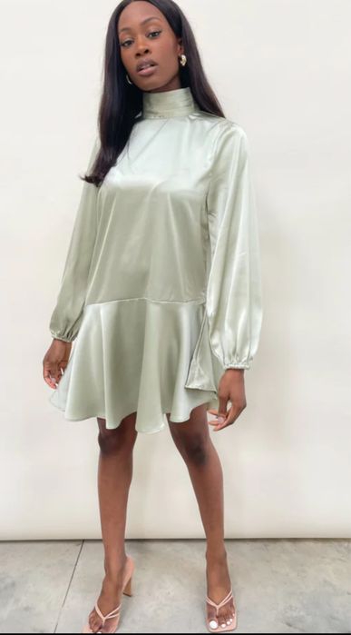 Плаття міні сатин