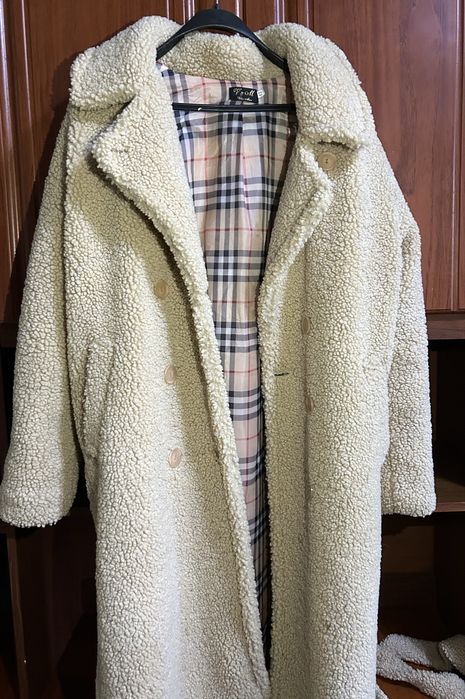 Жіноче пальо з хутра тедді