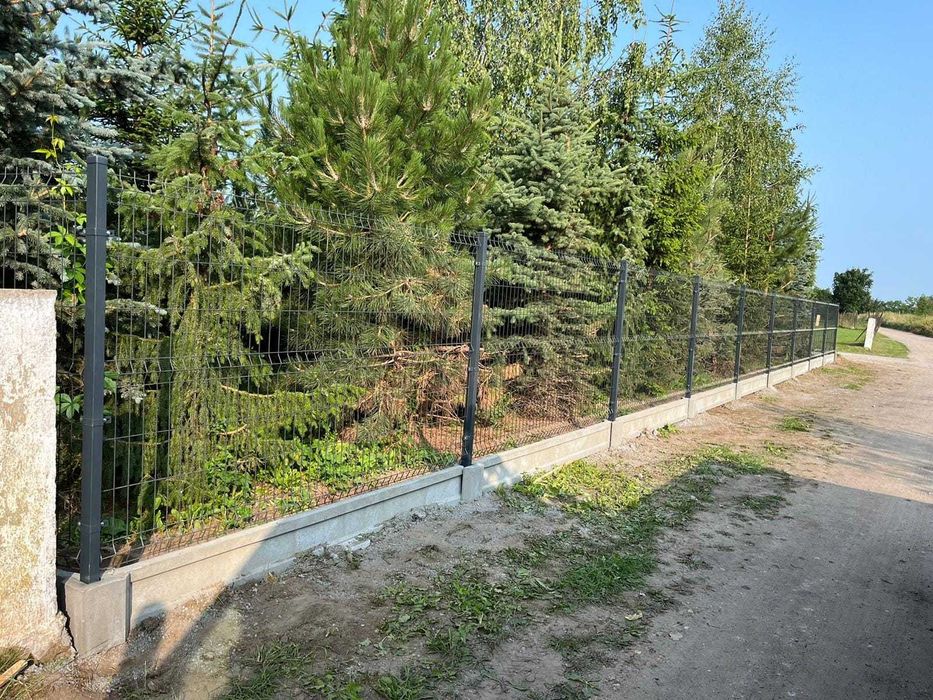 Ogrodzenie panelowe, panel 3d 123 cm, podmurówka, płot, bramy, furtki