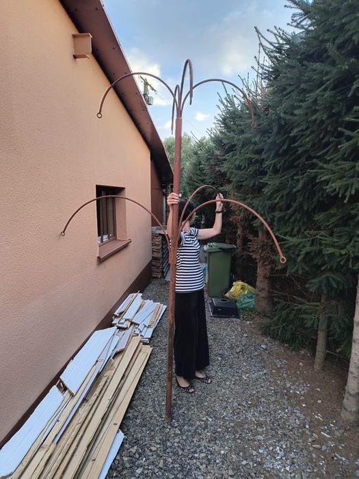 Kwietnik na doniczki, donice, wysoki, 7 ramion, Chmielnik k. Rz.