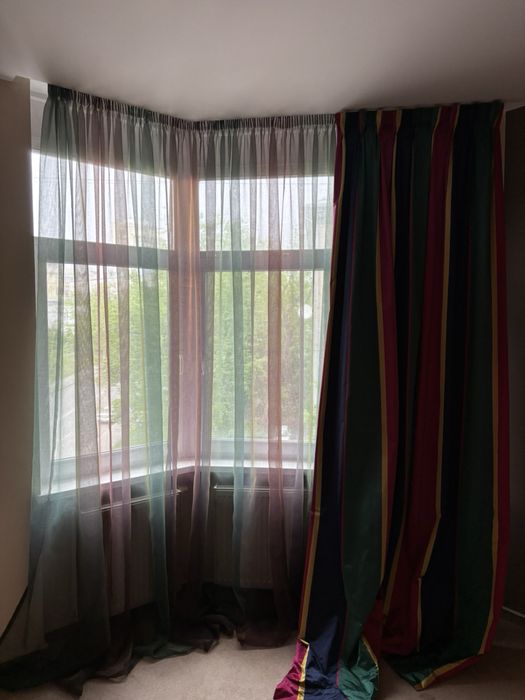 Гарний комплект штори+тюль
