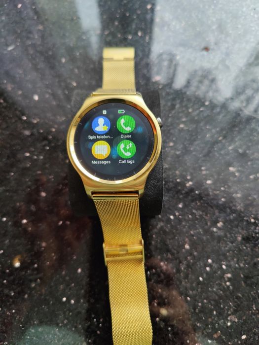 Smartwatch zegarek złoty garett