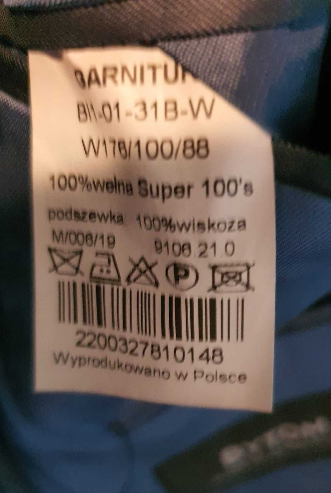 Garnitur Bradford 100 % wełna super BYTOM 176/100/88