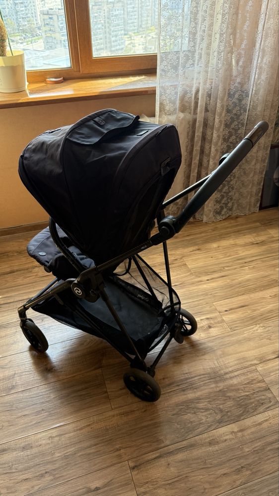 Cybex б/у коляска візок melio carbon чорна