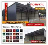 HALA MAGAZYNOWA OTWARTA - Zadaszenie -Garaż Blaszany|Wiata  – ROMSTAL*