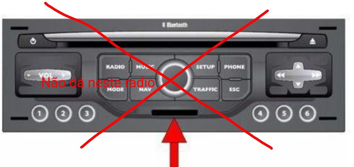 Cabo USB para rádio Peugeot Citroen RT4/RT5 (com jukebox)