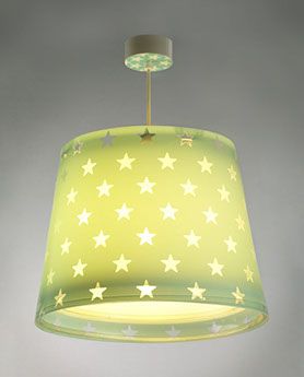 Lampa Wisząca Zwis Sufitowa Zielona W Gwiazdki Sta
