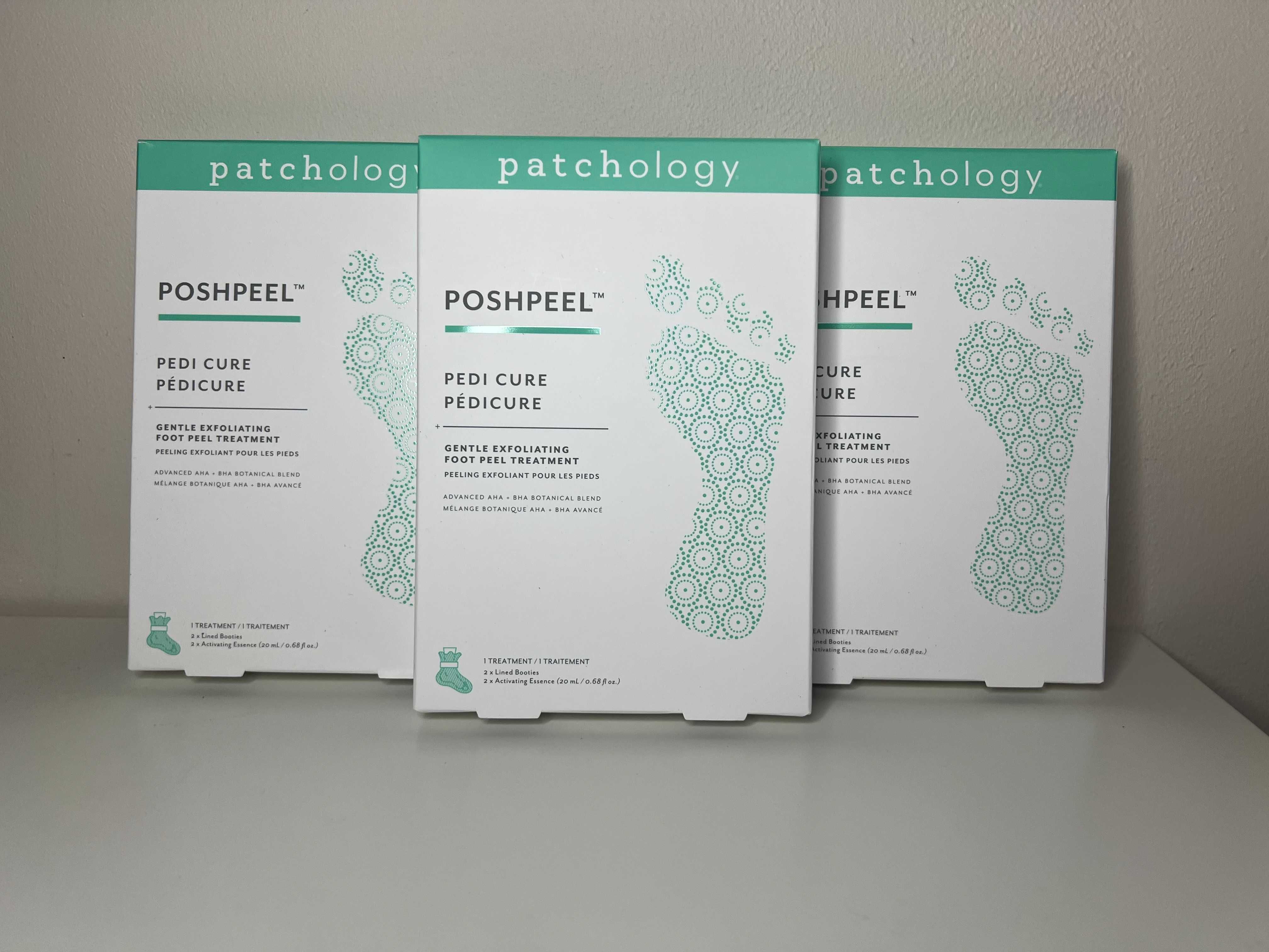 PATCHOLOGY PoshPeel Pedicure Maska z tkaniny do stóp 3szt oryginalna