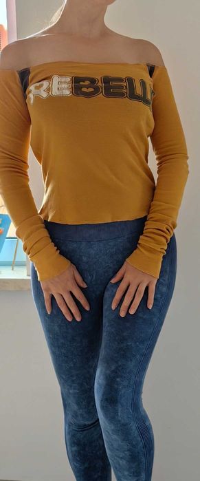 Bluzka House miodowa odkryte ramiona S