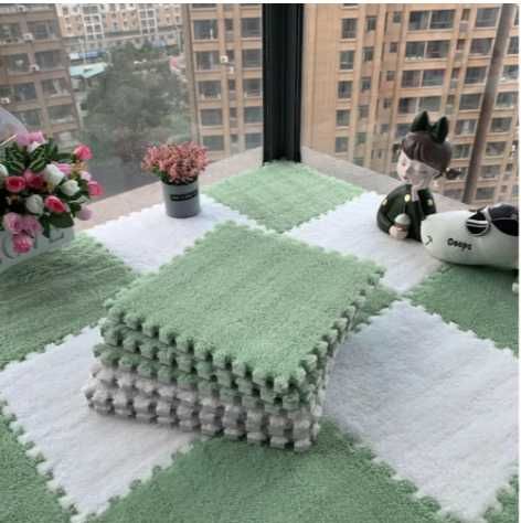 Пазл плюшевий Коврик з ворсом м'яка підлога килимок пазл