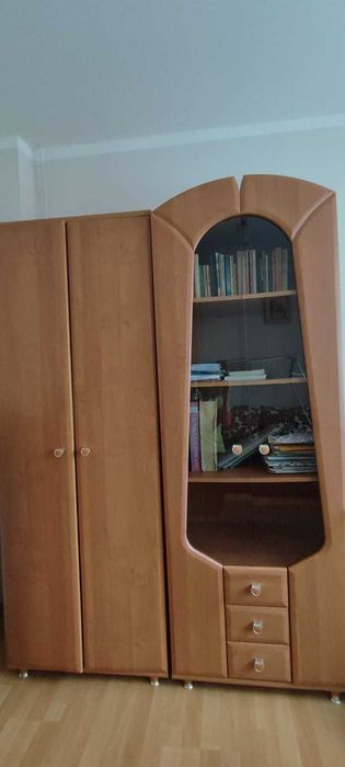 Meble komplet szafa+witryna+komoda+biurko+krzesło obrotowe
