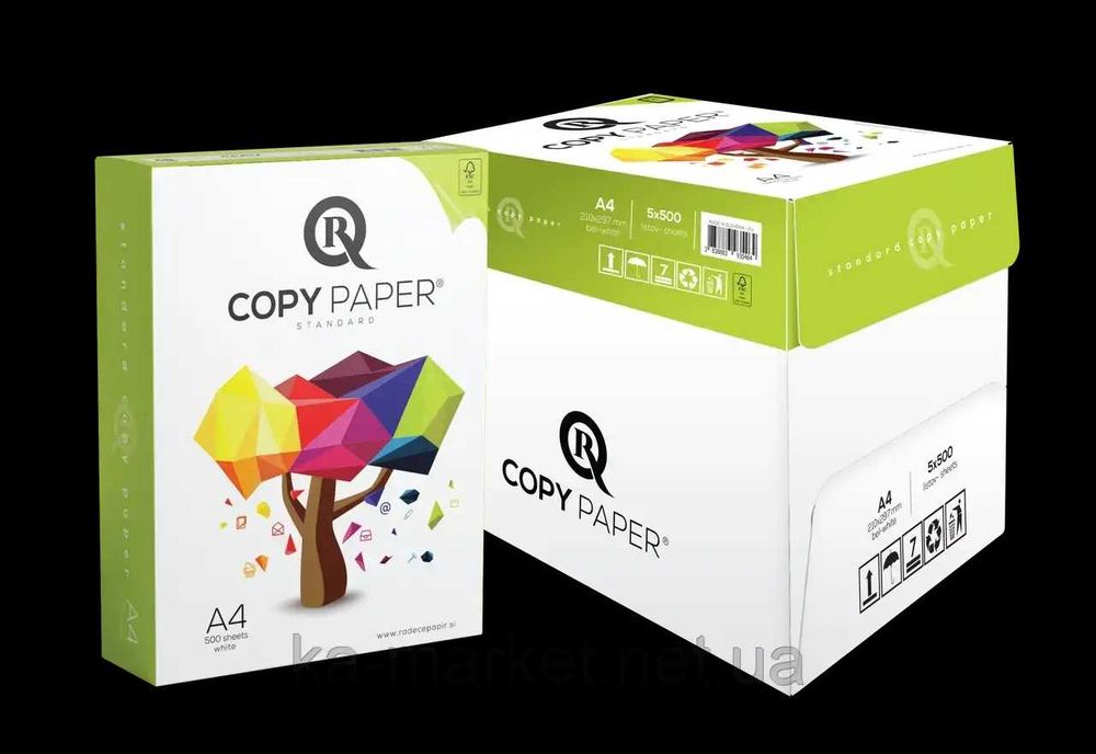 Бумага для ксерокса офисная в ассортименте A4 80 г/м белая