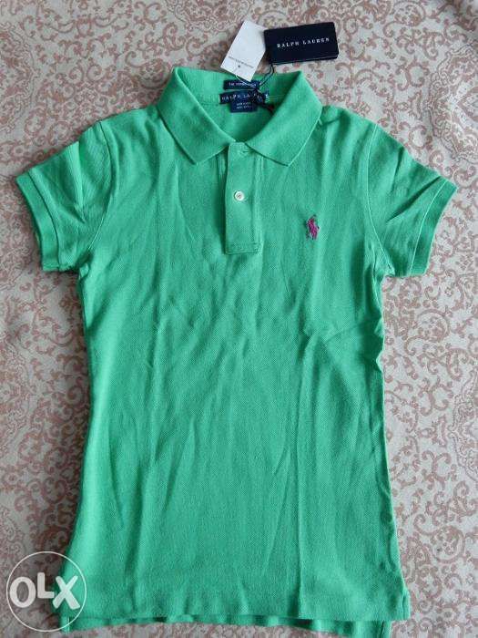 NOWA RALPH LAUREN skinny polo koszulka zielona XS