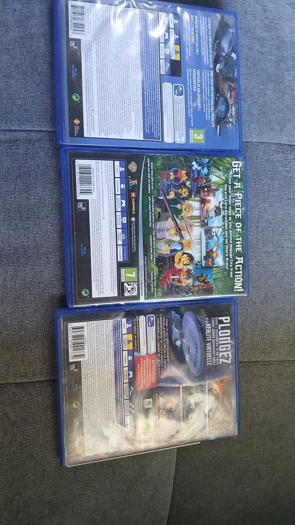 Gry na PS4 (LEGO Ninjago i 2 gry na Gogle VR)