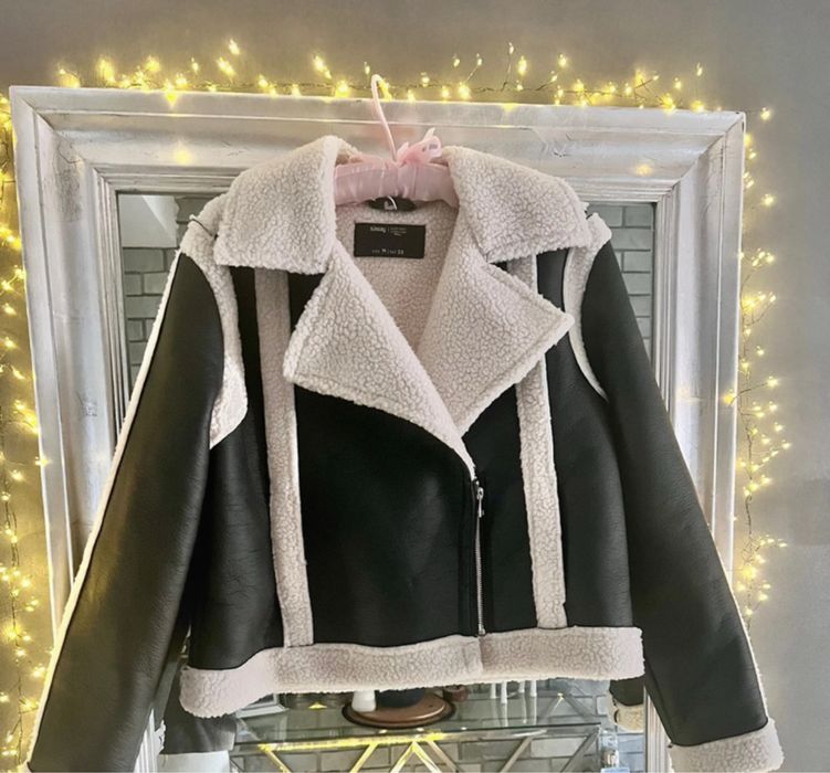 Kurtka skórzana ramoneska z ekoskóry 38-m biker