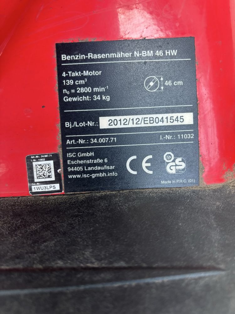 Kosiarka PowerTec Garden 4T z napędem