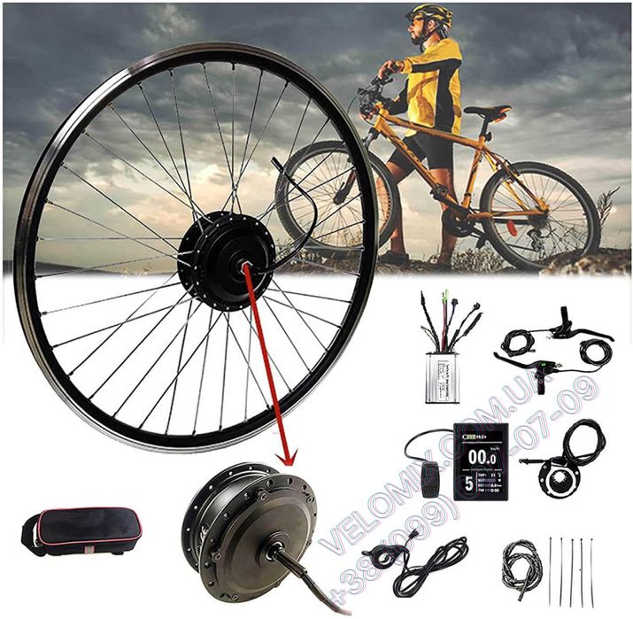 Мотор 350 500 1000 Электро Колесо Набор Контроллер Ручка газа Дисплей