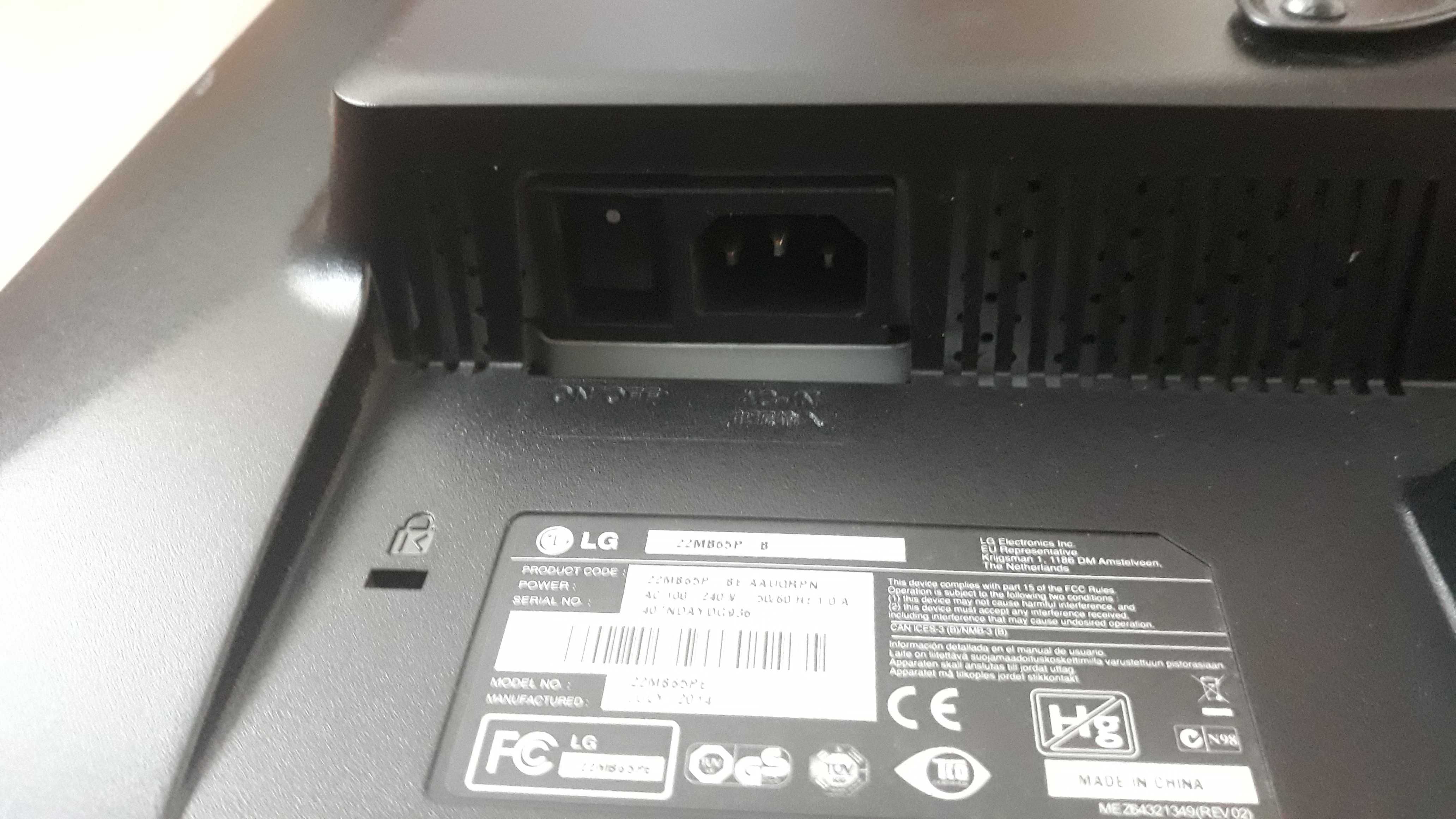 Monitor LED 22'' 1680 x 1050 (przekątna 22'') LG 22MB65P-B
