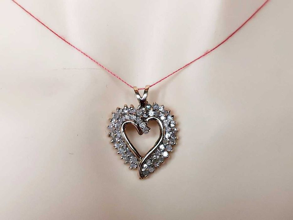 wisiorek serce złoto diamenty 1,00 karat 3,43 g certyfikat G.825