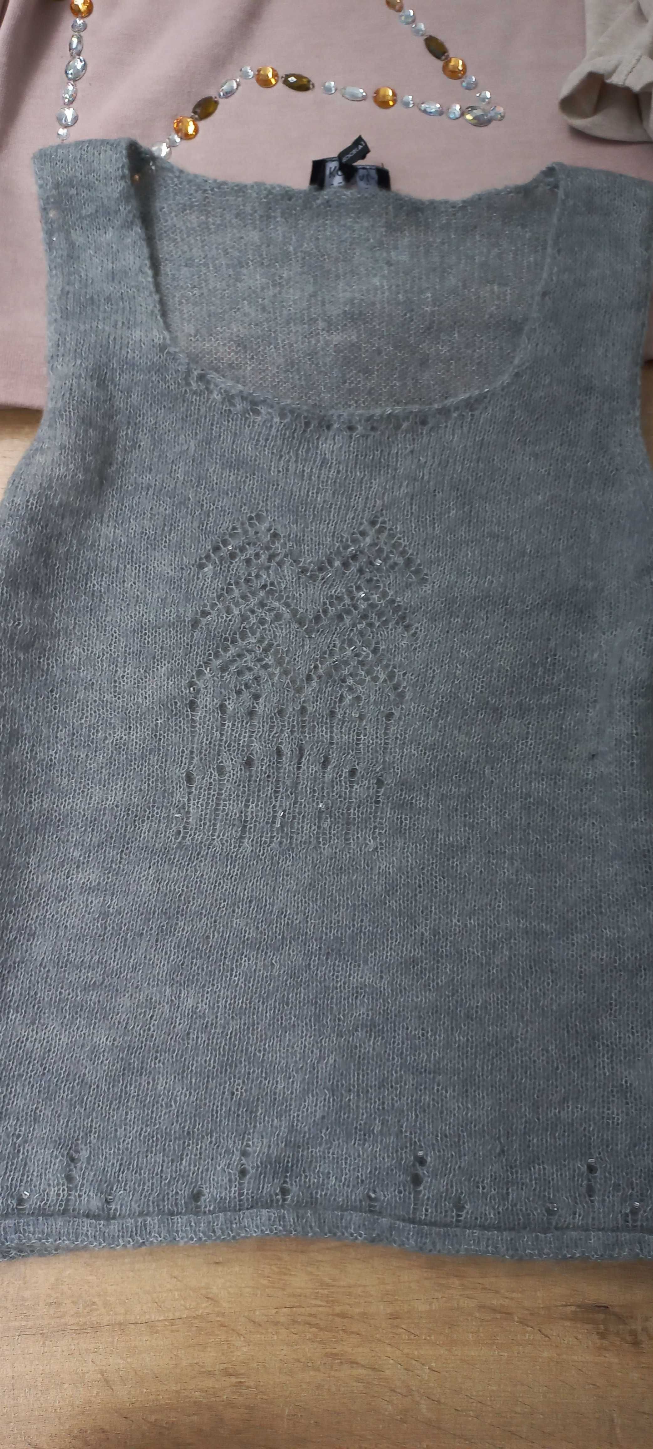 Bluzka, spodnie, kamizelka dziewczynka 8 lat, 128 cm, bluza gratis