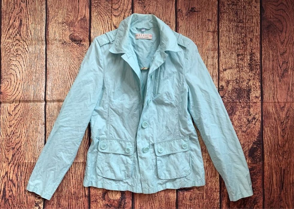 Лот женской одежды Xs/S голубые штаны ветровка майка