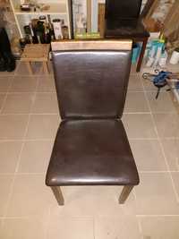 Krzesła drewniane eko skóra