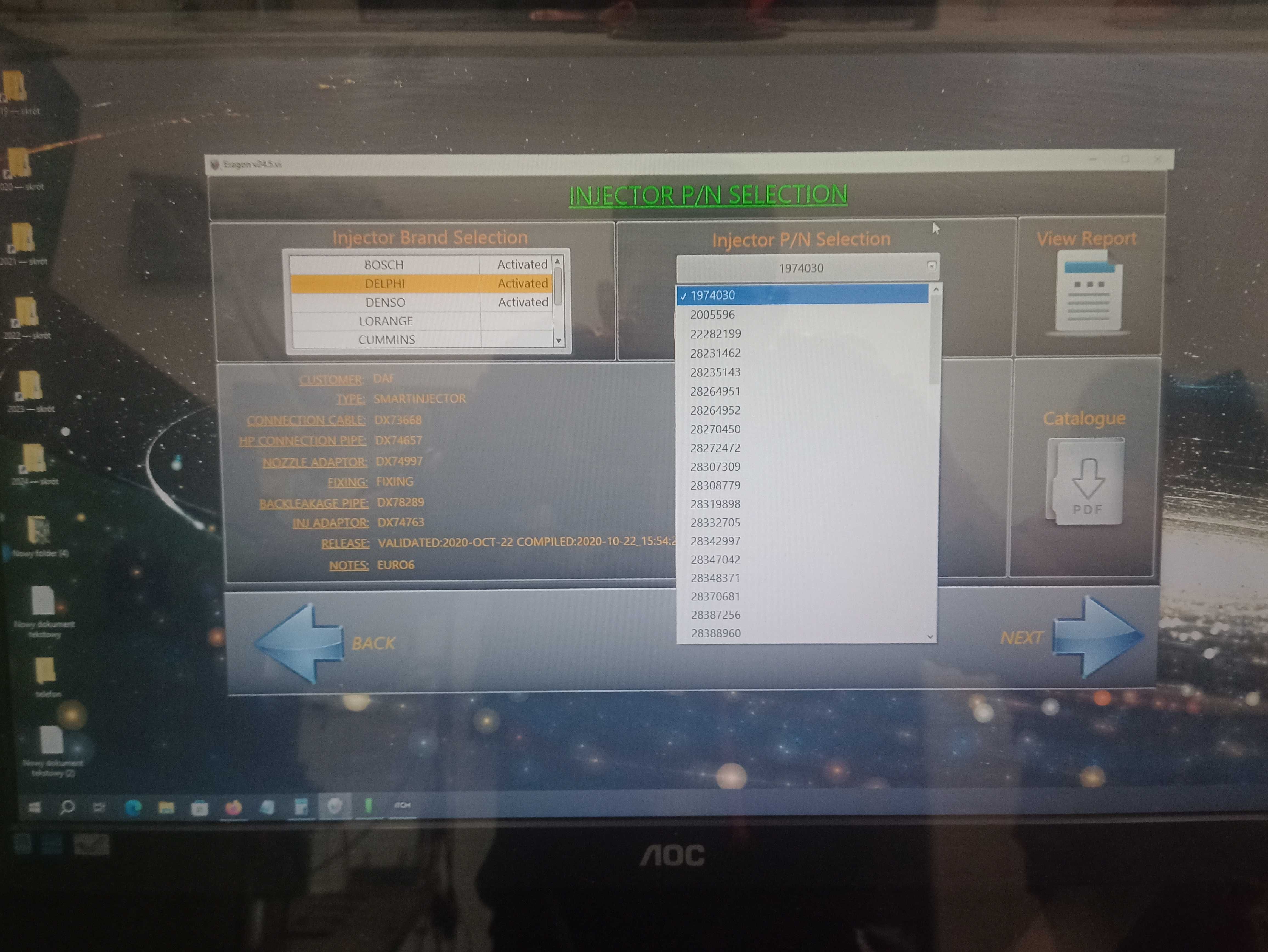 Stół probierczy Eragon Nova Ditex kodowanie