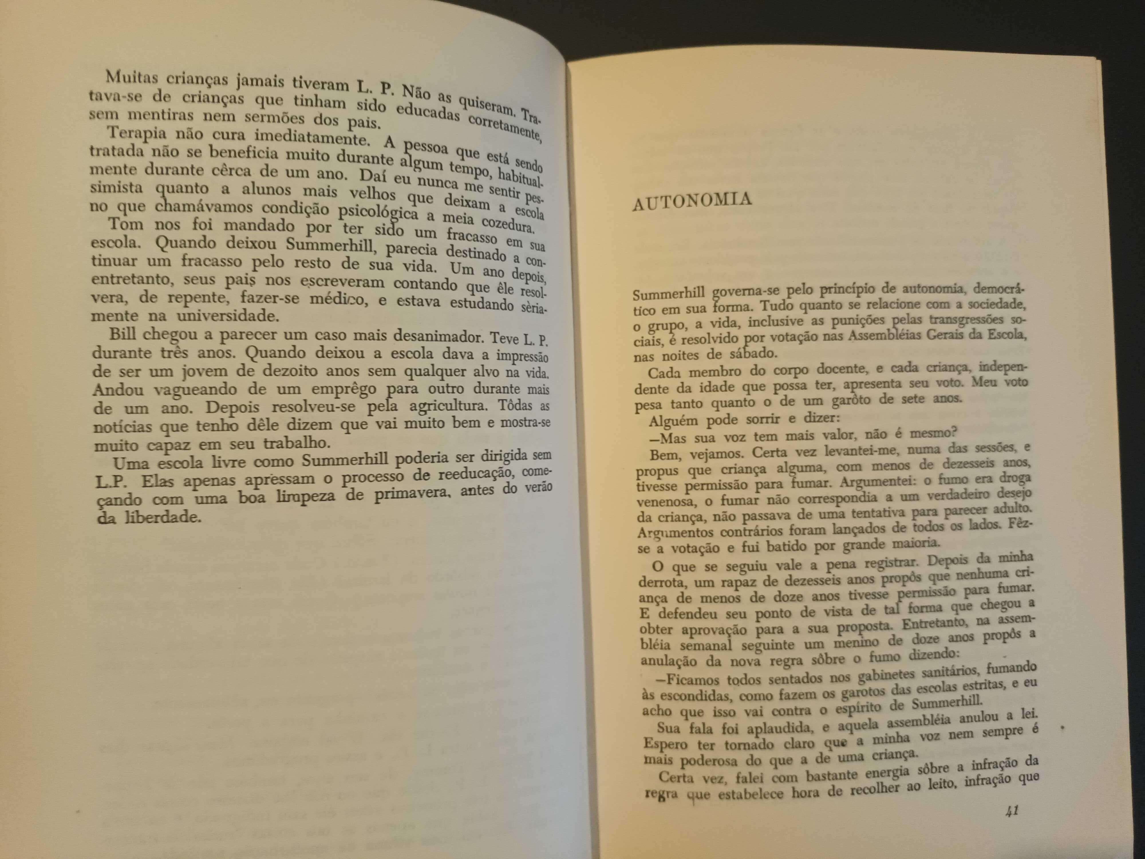 "Liberdade sem Medo" por A. S. Neill