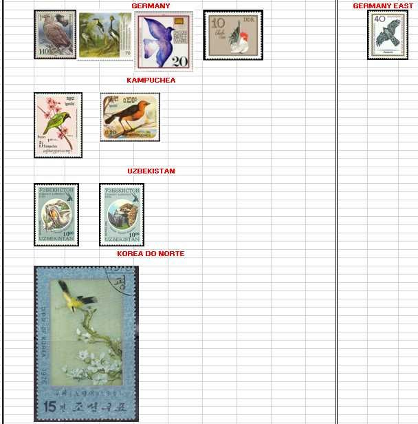 Vendo ou troco Selos (Tema Aves Mundiais) 3/4