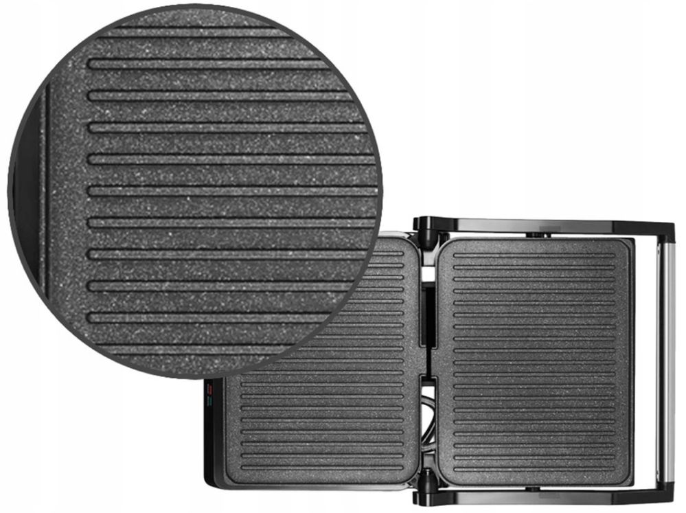 Opiekacz Grill Elektryczny Rozkładany do Kanapek Panini 2200 W Prezent