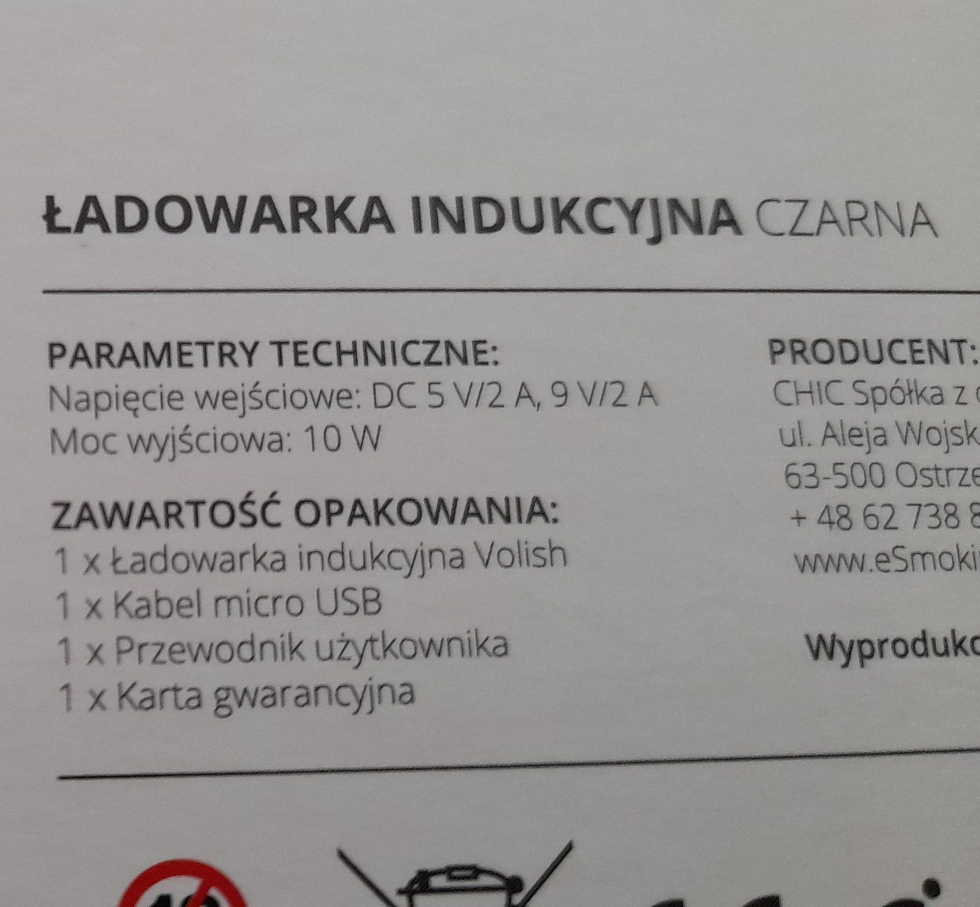 OKAZJA Nowa ładowarka indukcyjna komplet zestaw