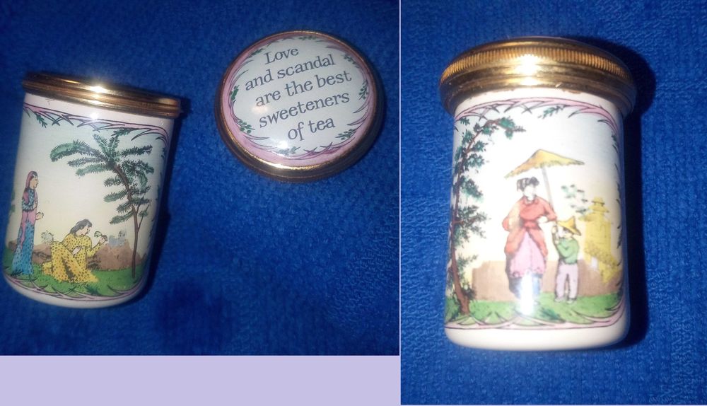 Caixinha de rosca artesanal Halcyon Days Enamels «Love and scandal...»