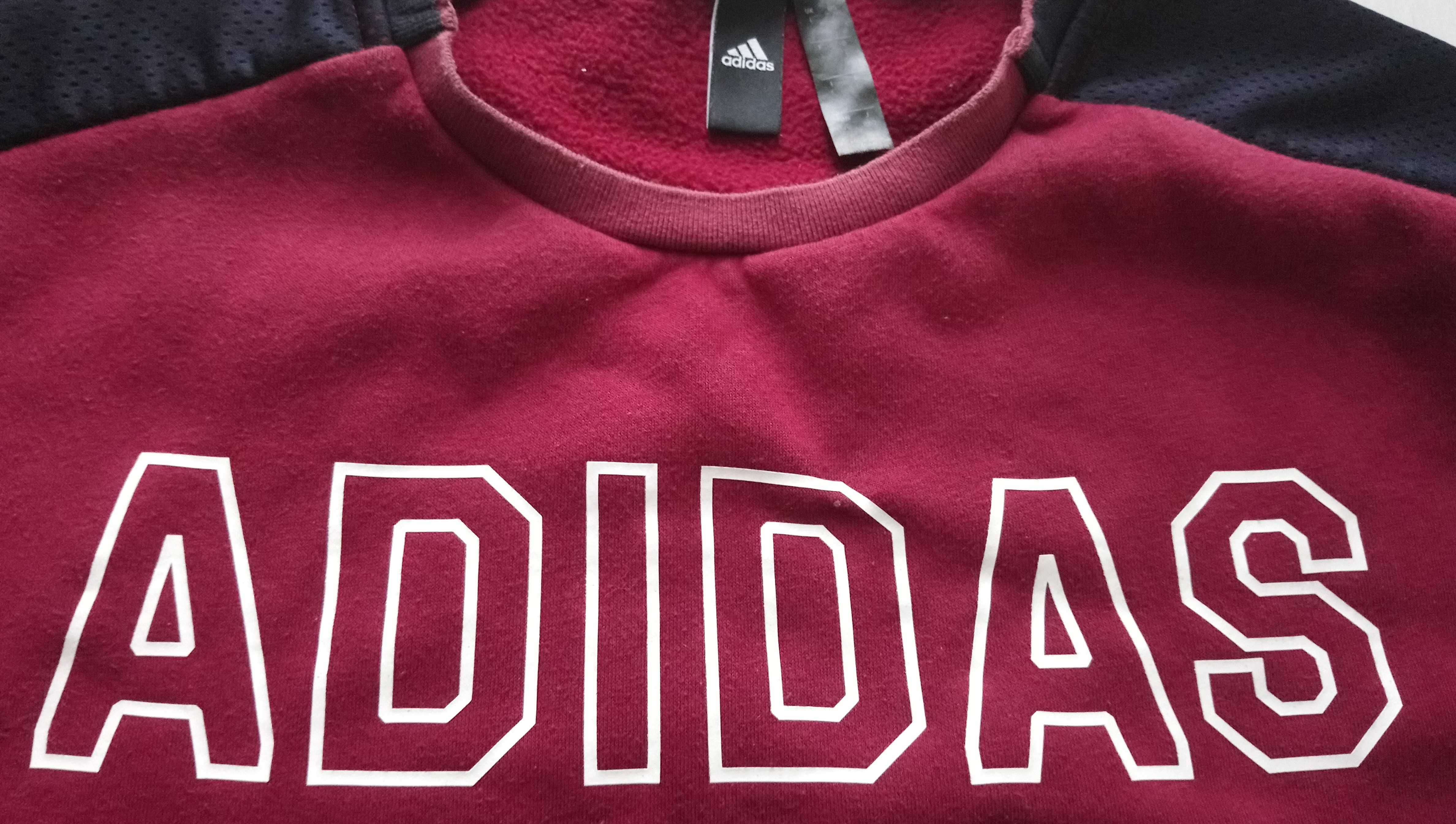 Piękna męska bluza ADIDAS rozmiar L czerwona wysyłka gratis!