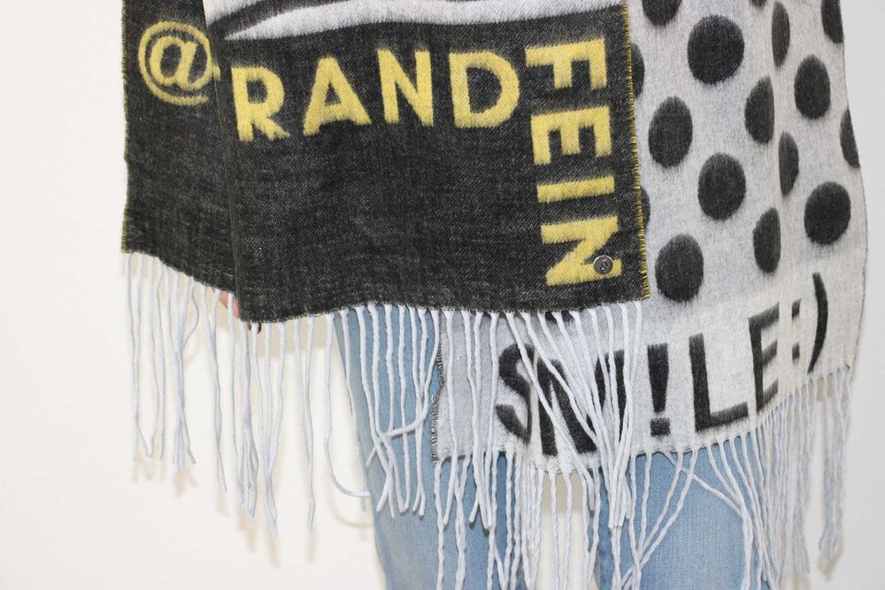 sw6 STRANDFEIN markowy ciepły puszysty szalik szal 45x184