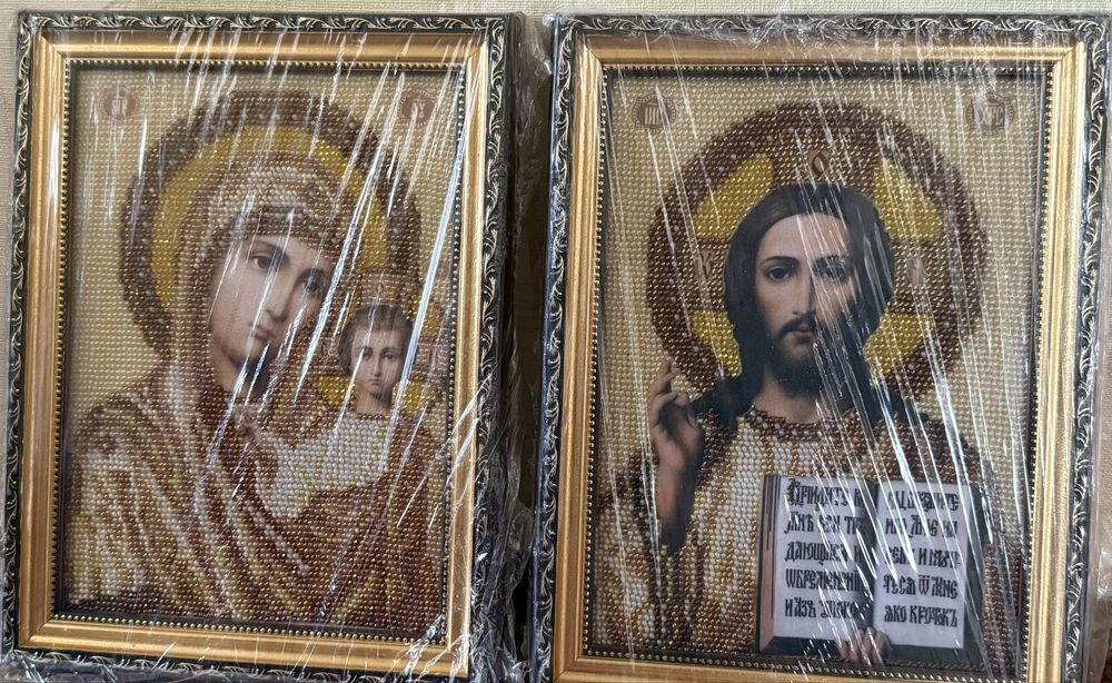Вишиті ікони, весільна пара