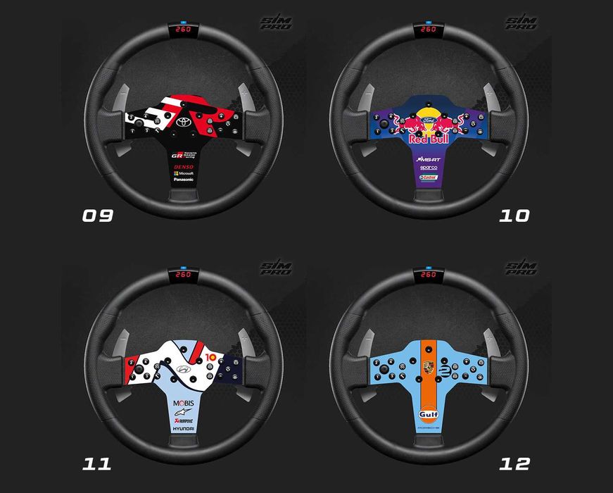 Naklejki na kierownicę FANATEC CSL P1 V2 - różne wzory matowy laminat