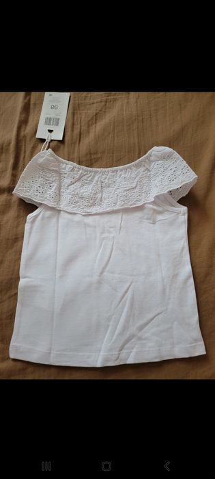 Nowa biała bluzeczka r. 98