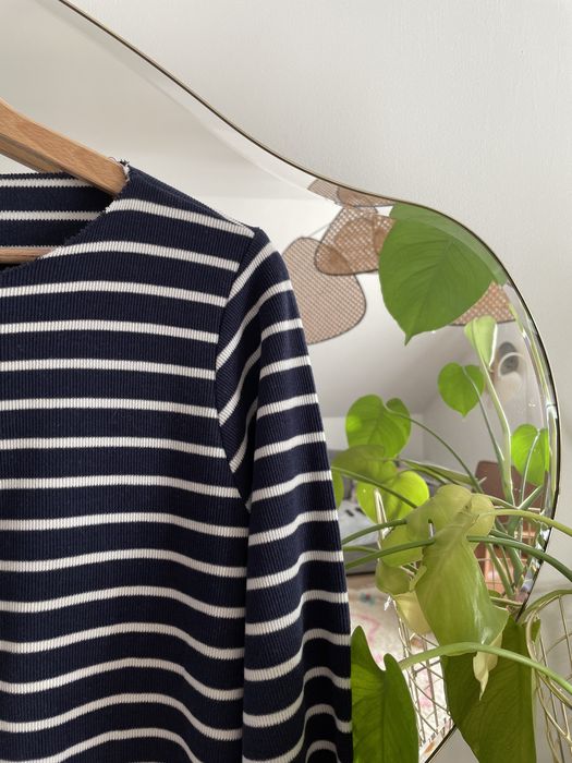 Sweter w paski zara oversize bluzka bluza w paski bawełna