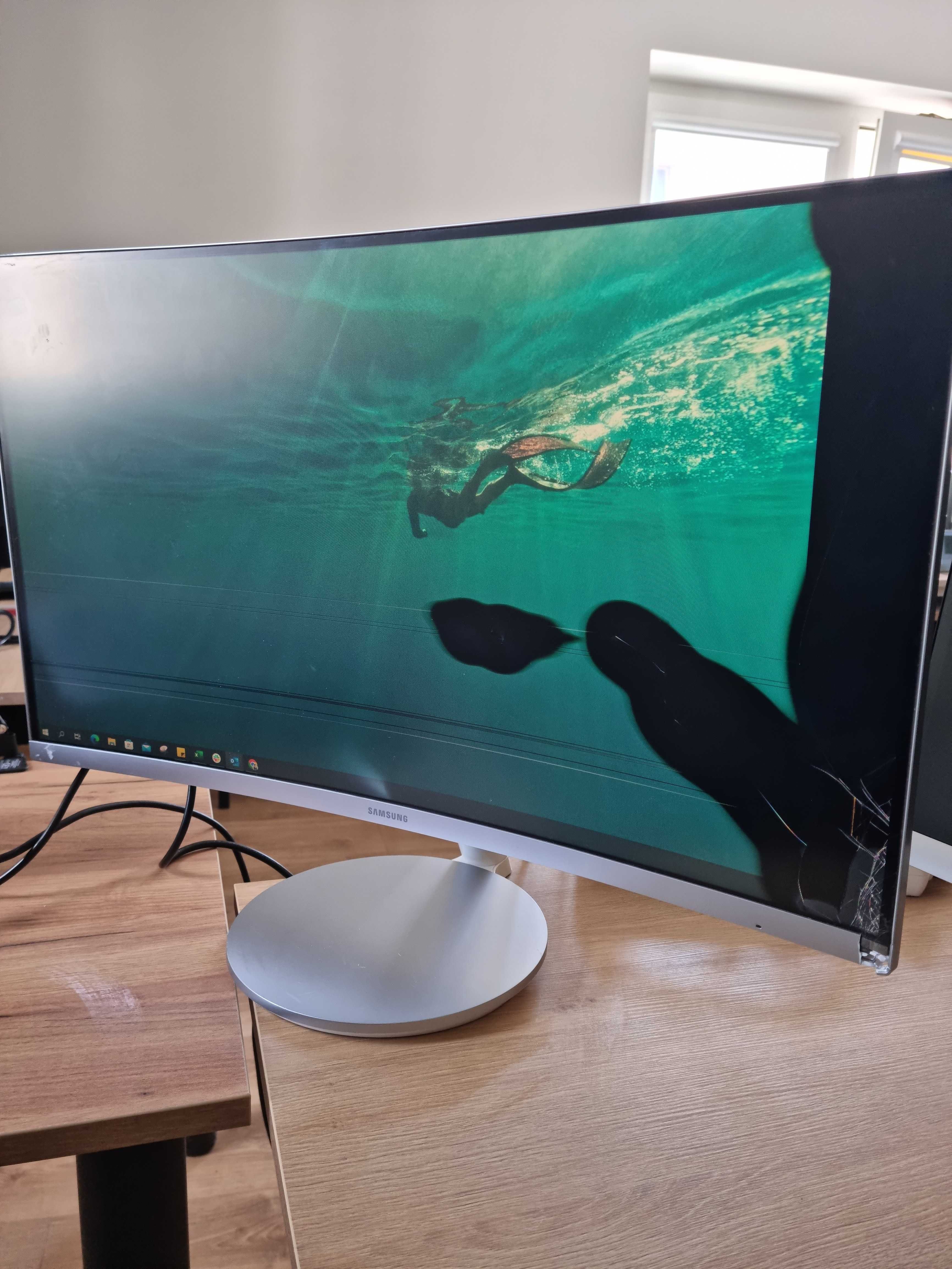 Samsung C27F591FDU (27") 1920 x 1080px Full HD LED - uszkodzony