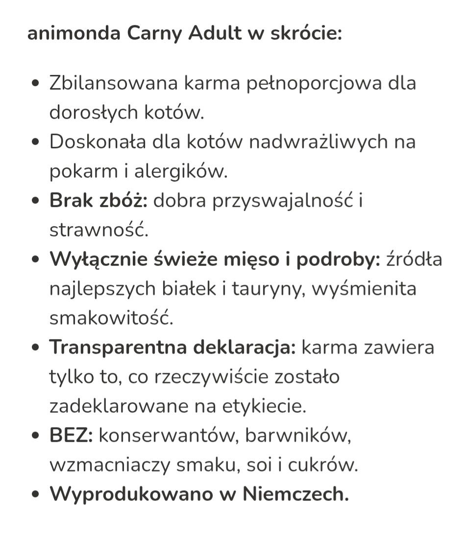 24x200g Animonda CARNY mix DLA kota dwa smaki wołowina/sarnina kurczak